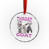 Funny Dirty Humor Crystal Glass Ornament Throat Goat - Wonder Print Shop