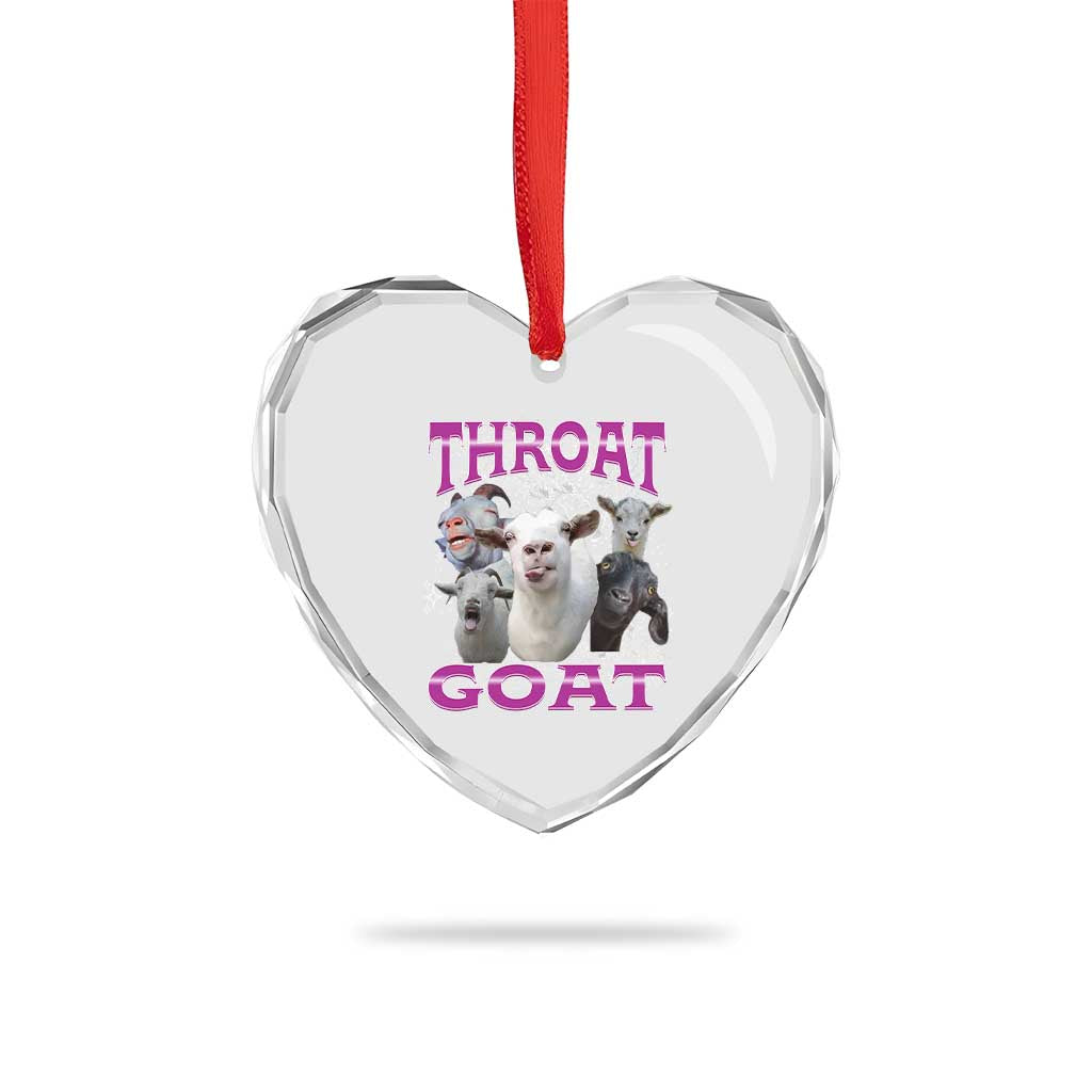 Funny Dirty Humor Heart Crystal Glass Ornament Throat Goat - Wonder Print Shop