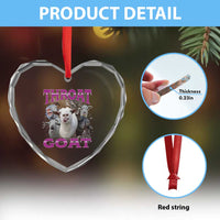 Funny Dirty Humor Heart Crystal Glass Ornament Throat Goat - Wonder Print Shop