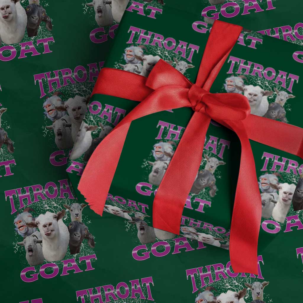 Funny Dirty Humor Wrapping Paper Roll Throat Goat - Wonder Print Shop