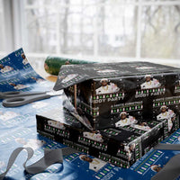 Funny Dirty Santa Diddy Christmas Wrapping Paper Roll A White Xmas Diddy Party Snowflake - Wonder Print Shop