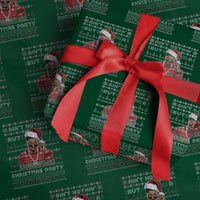 Funny Dirty Santa Diddy Christmas Wrapping Paper Roll Ain't Nothin' But A Christmas Party Santa - Wonder Print Shop