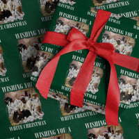 Funny Dirty Santa Diddy Christmas Wrapping Paper Roll Wishing You A White Christmas Santa Hat - Wonder Print Shop