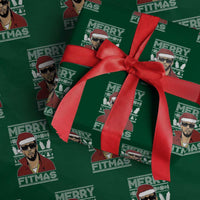 Funny Dirty Santa Diddy Merry Fitmas Wrapping Paper Roll - Wonder Print Shop