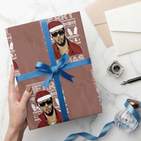 Funny Dirty Santa Diddy Merry Fitmas Wrapping Paper Roll - Wonder Print Shop