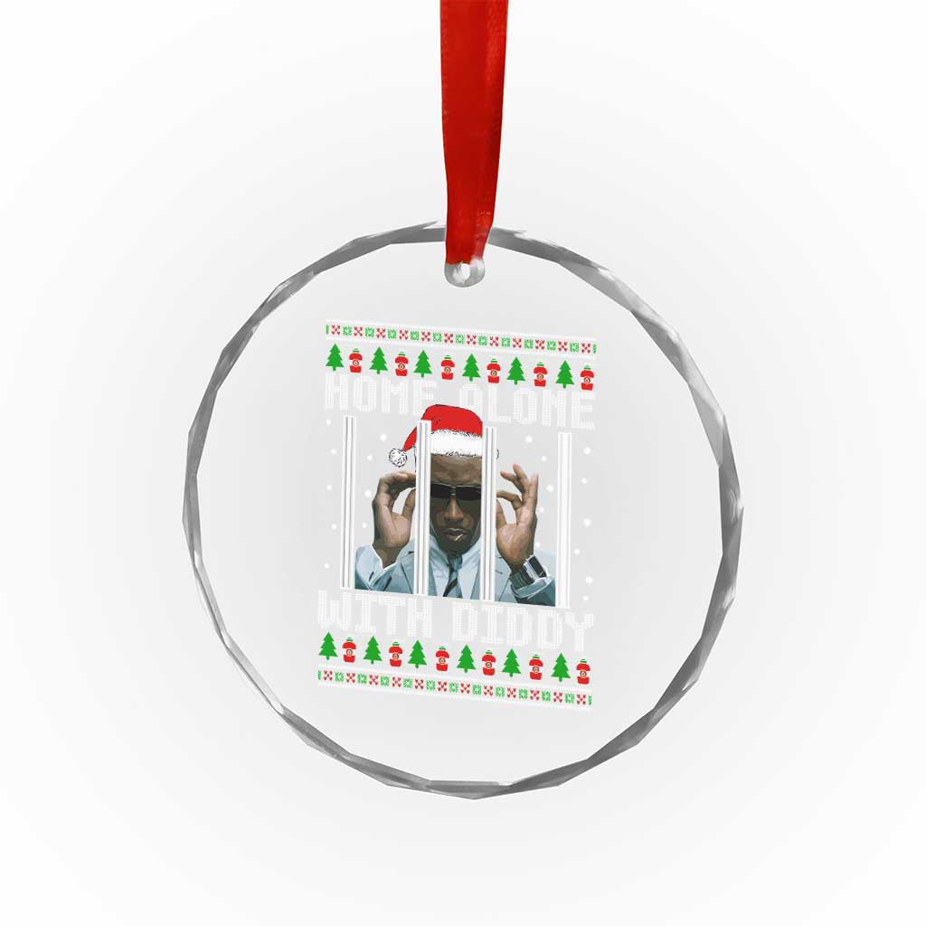 Funny Dirty Santa Diddy Xmas Crystal Glass Ornament Home Alone With Diddy TS11