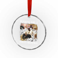 Funny Dirty Santa Diddy Xmas Crystal Glass Ornament Wishing You A White Xmas Santa Hat TS11