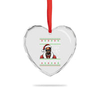 Funny Dirty Santa Diddy Xmas Heart Crystal Glass Ornament Ain't No Party Like A Diddy Party - Wonder Print Shop