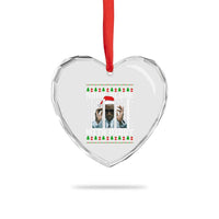 Funny Dirty Santa Diddy Xmas Heart Crystal Glass Ornament Home Alone With Diddy - Wonder Print Shop