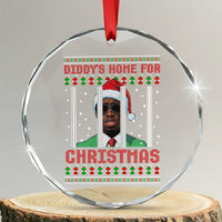 Funny Dirty Xmas Crystal Glass Ornament Diddy's Home For Christmas Diddy Party TS09