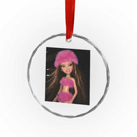 Funny Disgusting Doll Face Meme Crystal Glass Ornament Expression Hilarious Sarcastic