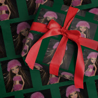 Funny Disgusting Doll Face Meme Wrapping Paper Roll Expression Hilarious Sarcastic