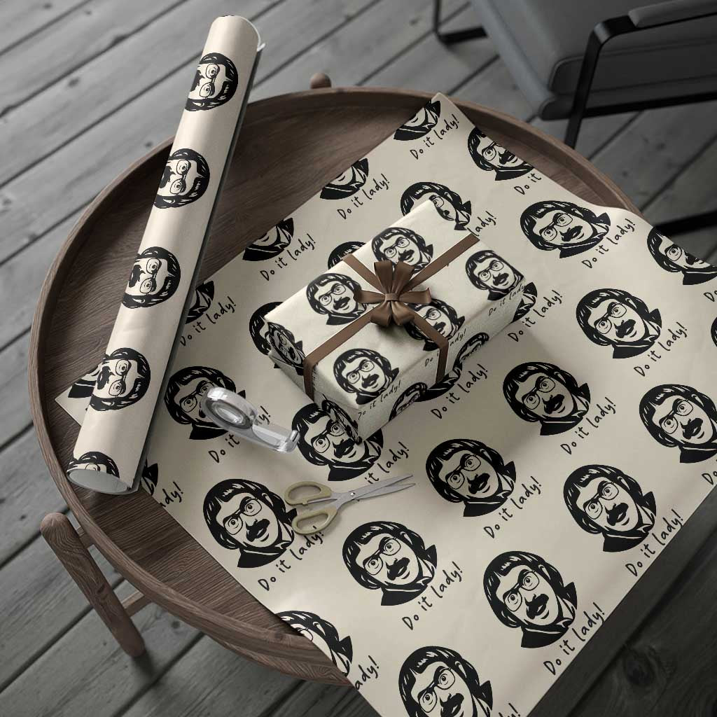 Funny Do It Lady Wrapping Paper Roll Mustache Guy Meme Parody - Wonder Print Shop