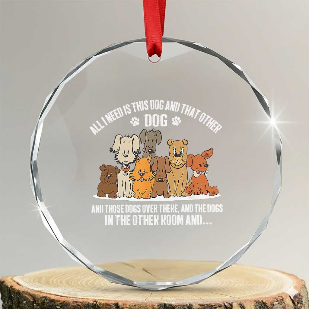 Funny Dog Lover Crystal Glass Ornament Fur Mama Dad Dog Rescue - Wonder Print Shop