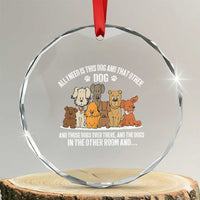 Funny Dog Lover Crystal Glass Ornament Fur Mama Dad Dog Rescue - Wonder Print Shop