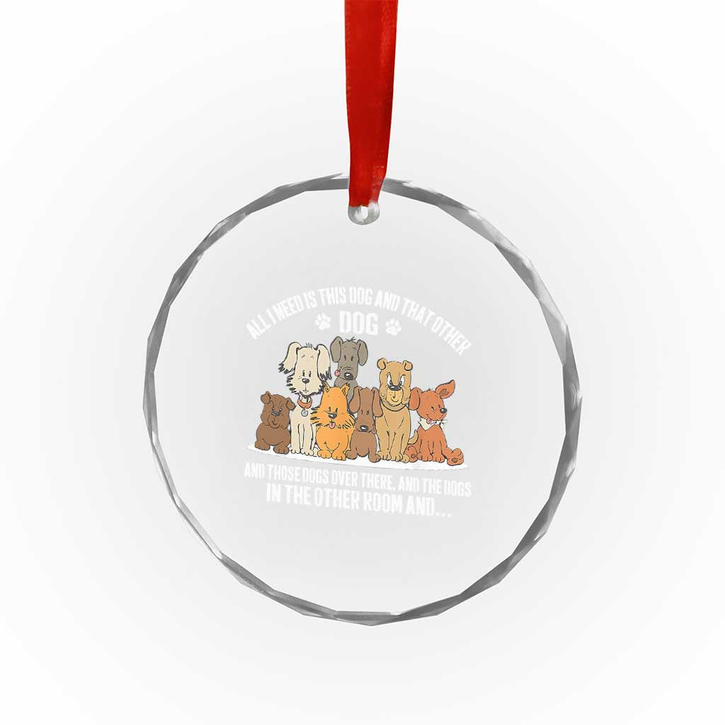 Funny Dog Lover Crystal Glass Ornament Fur Mama Dad Dog Rescue - Wonder Print Shop