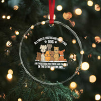 Funny Dog Lover Crystal Glass Ornament Fur Mama Dad Dog Rescue - Wonder Print Shop