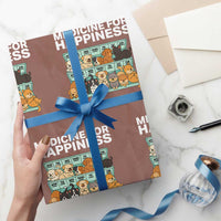Funny Dog Lover Wrapping Paper Roll My Medicine For Happiness Called Cats Everyday - Wonder Print Shop