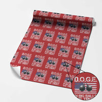 Funny D.O.G.E Patriotic 2025 Wrapping Paper Roll In Big Balls We Trust American Flag - Wonder Print Shop