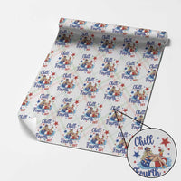Funny Doll Face Meme 4th Of July Wrapping Paper Roll Chill The Fourth Out