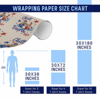 Funny Doll Face Meme 4th Of July Wrapping Paper Roll Chill The Fourth Out