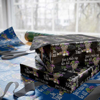 Funny Don't Make Me Go All Voodoo On You Wrapping Paper Roll Creepy Mardi Gras