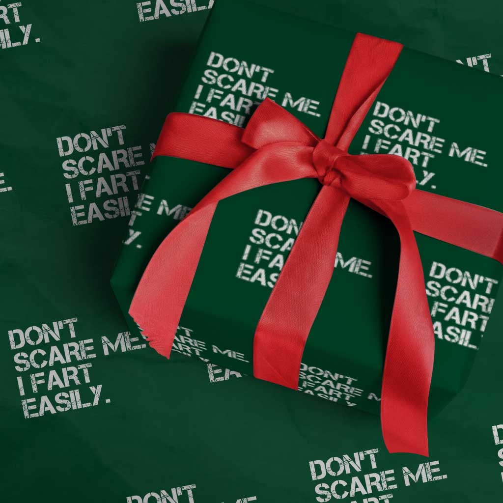 Funny Dont Scare Me I Fart Easily Wrapping Paper Roll Humor Hilarious - Wonder Print Shop