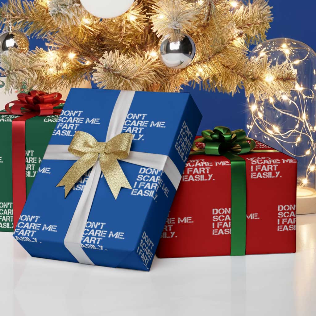 Funny Dont Scare Me I Fart Easily Wrapping Paper Roll Humor Hilarious - Wonder Print Shop