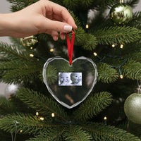 Funny Double Trouble Tuff Baby Meme Heart Crystal Glass Ornament Viral AI Niche Baby Holding Laugh Duo Reaction - Wonder Print Shop