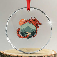 Funny Dragon Tabletop RPG Dice Game Crystal Glass Ornament