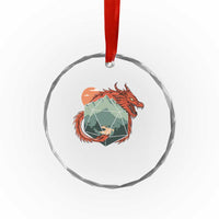 Funny Dragon Tabletop RPG Dice Game Crystal Glass Ornament
