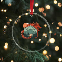 Funny Dragon Tabletop RPG Dice Game Crystal Glass Ornament