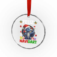 Funny Dragon Throwing Dart Christmas Gift Crystal Glass Ornament Feliz Navidart - Wonder Print Shop