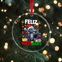 Funny Dragon Throwing Dart Christmas Gift Crystal Glass Ornament Feliz Navidart - Wonder Print Shop