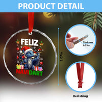 Funny Dragon Throwing Dart Christmas Gift Crystal Glass Ornament Feliz Navidart - Wonder Print Shop