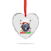 Funny Dragon Throwing Dart Christmas Gift Heart Crystal Glass Ornament Feliz Navidart - Wonder Print Shop