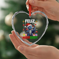 Funny Dragon Throwing Dart Christmas Gift Heart Crystal Glass Ornament Feliz Navidart - Wonder Print Shop