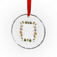 Funny Drinking Christmas Crystal Glass Ornament Merry Christmas Dasher Dancer Prancer Vixen - Wonder Print Shop