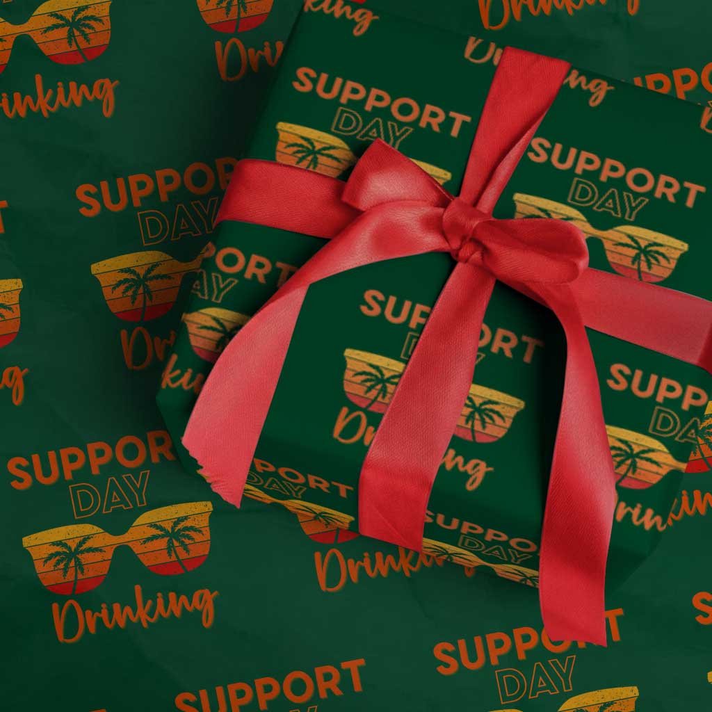 Funny Drinking Wrapping Paper Roll Support Day Drinking Summer Beach Vacation - Wonder Print Shop