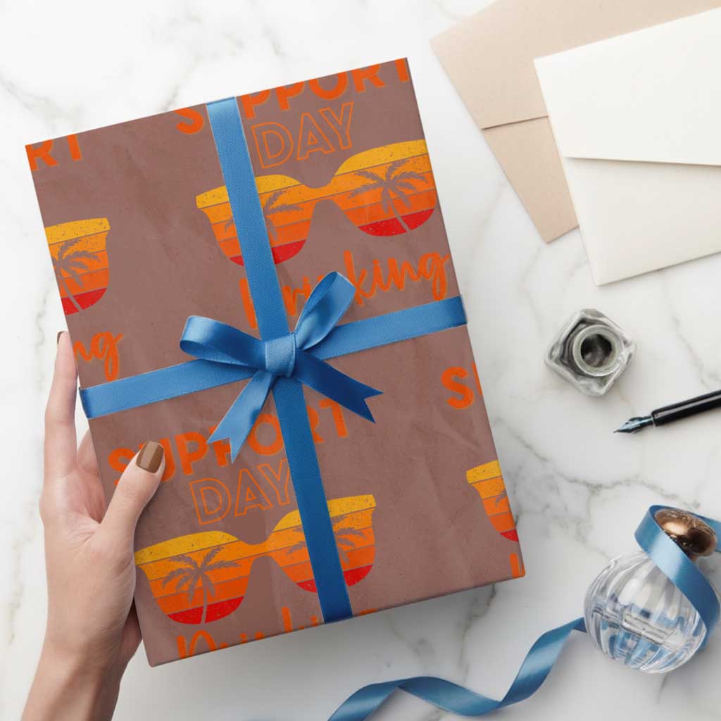 Funny Drinking Wrapping Paper Roll Support Day Drinking Summer Beach Vacation - Wonder Print Shop