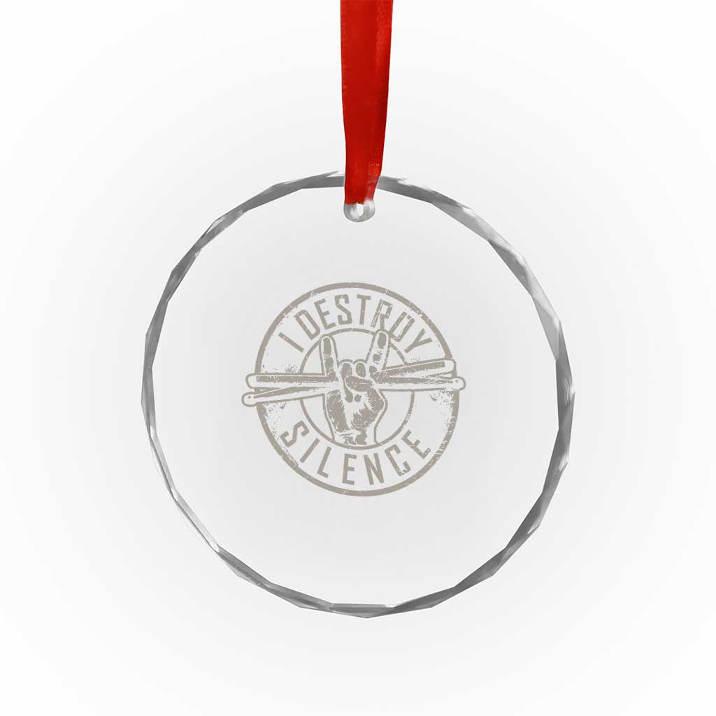 Funny Drummer Crystal Glass Ornament Musician Gift Percussion Lover - Wonder Print Shop