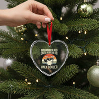 Funny Drummer Kid Heart Crystal Glass Ornament Like A Regular Kid But Cooler Boys Girls Kids - Wonder Print Shop