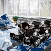 Funny Drummer Wrapping Paper Roll I Might Look Like Im Listening To You But - Wonder Print Shop