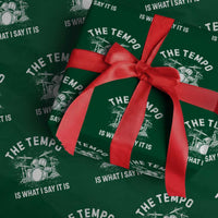 Funny Drummer Wrapping Paper Roll Retro The Tempo Is What I Say It is - Wonder Print Shop