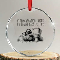 Funny Drunk Raccoon Crystal Glass Ornament Trashed Panda Meme - Wonder Print Shop