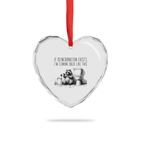 Funny Drunk Raccoon Heart Crystal Glass Ornament Trashed Panda Meme - Wonder Print Shop