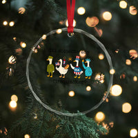Funny Duck 4th Of July Crystal Glass Ornament Did Someone Say Firequacker