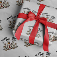 Funny Duck Dad Daaad Dad Dad Wrapping Paper Roll Tired Dad Life Fathers Day Graphic