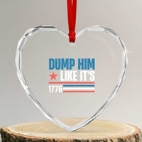 Funny Dump Him Like It's 1776 Heart Crystal Glass Ornament Star And Stripes - Wonder Print Shop