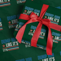 Funny Dump Him Like It's 1776 Wrapping Paper Roll Star And Stripes - Wonder Print Shop